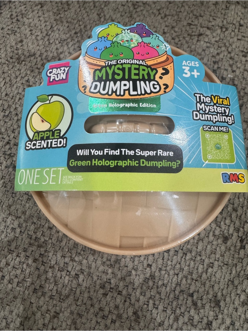One RMS Crazy Fun green holographic edition mystery dumpling, new